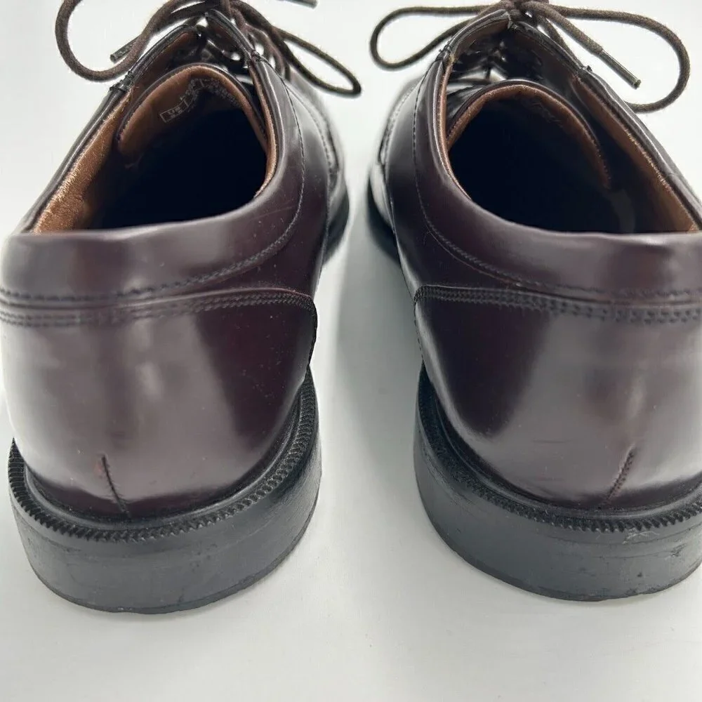 Rockport Adiprene by Adidas Size 9.5 Brown/Burgundy Leather Lace Up Dress Shoes
